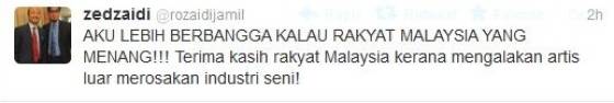 Zed Zaidi Tak Puas Hati Aaron Aziz DI ABPBH 2011