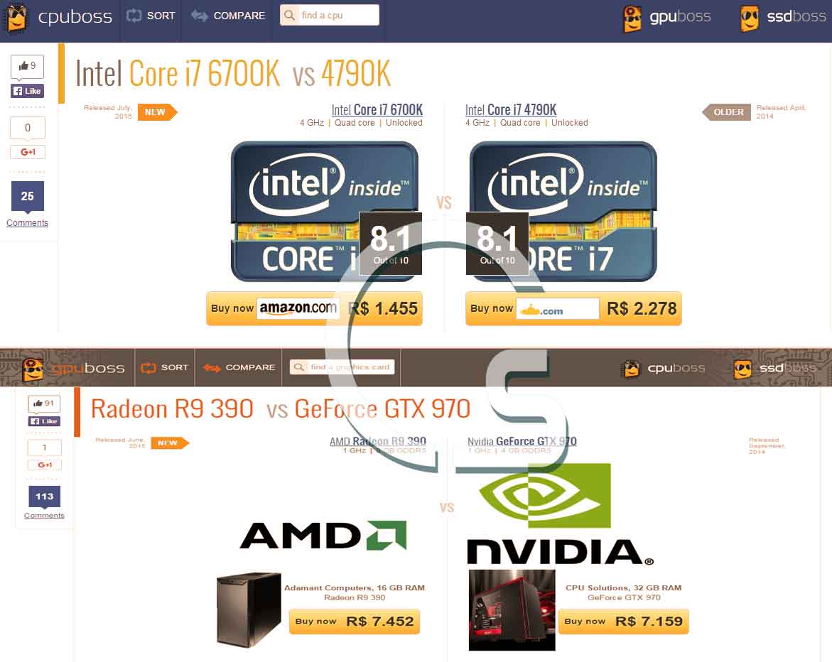 3 موقع لعمل مقارنة بين المعالجات وكروت الشاشة وهارد Ssd 3 موقع لعمل مقارنة بين المعالجات وكروت الشاشة وهارد Ssd
