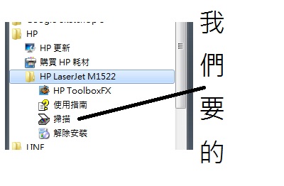 A麥記 手紙簿 Hp 1522n 要使用 掃描到 功能