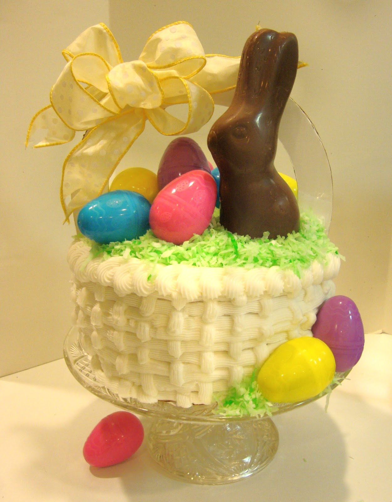 Shabby Tea Party Let Them Eat Cake..... Easter Basket Cake Dessert Idea
