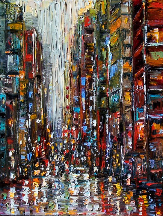 Debra Hurd Original Paintings AND Jazz Art New York City Cityscape