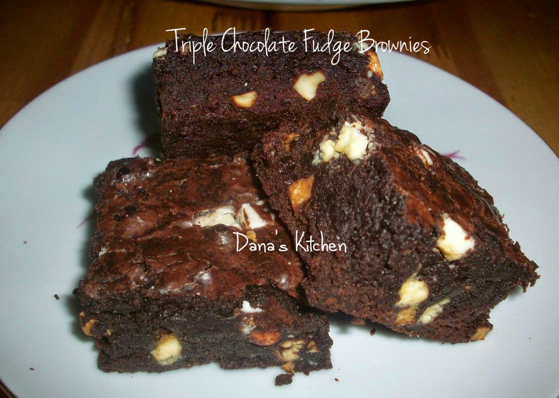 Dana's Kitchen Triple Chocolate Fudge Brownies