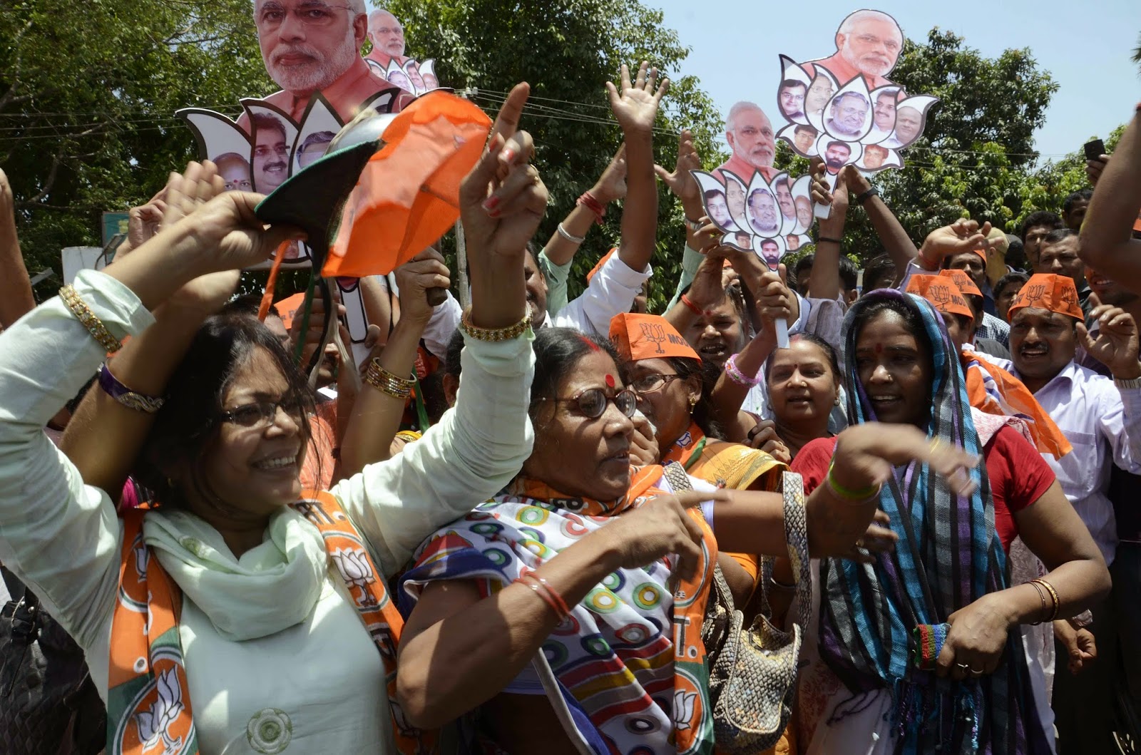 View Patna BJP supporters and workers celebrate party's stunning win