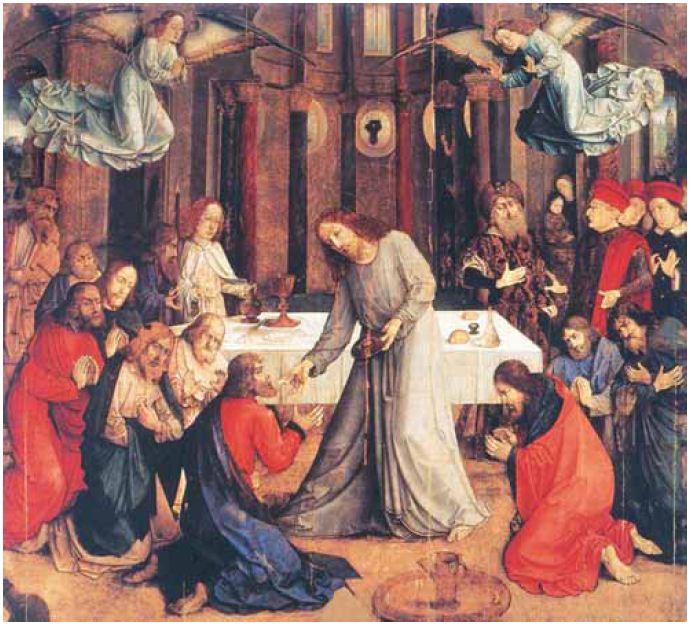 Gambar dalam KKGK – Yesus Memberikan Komuni Kudus kepada Para Rasul