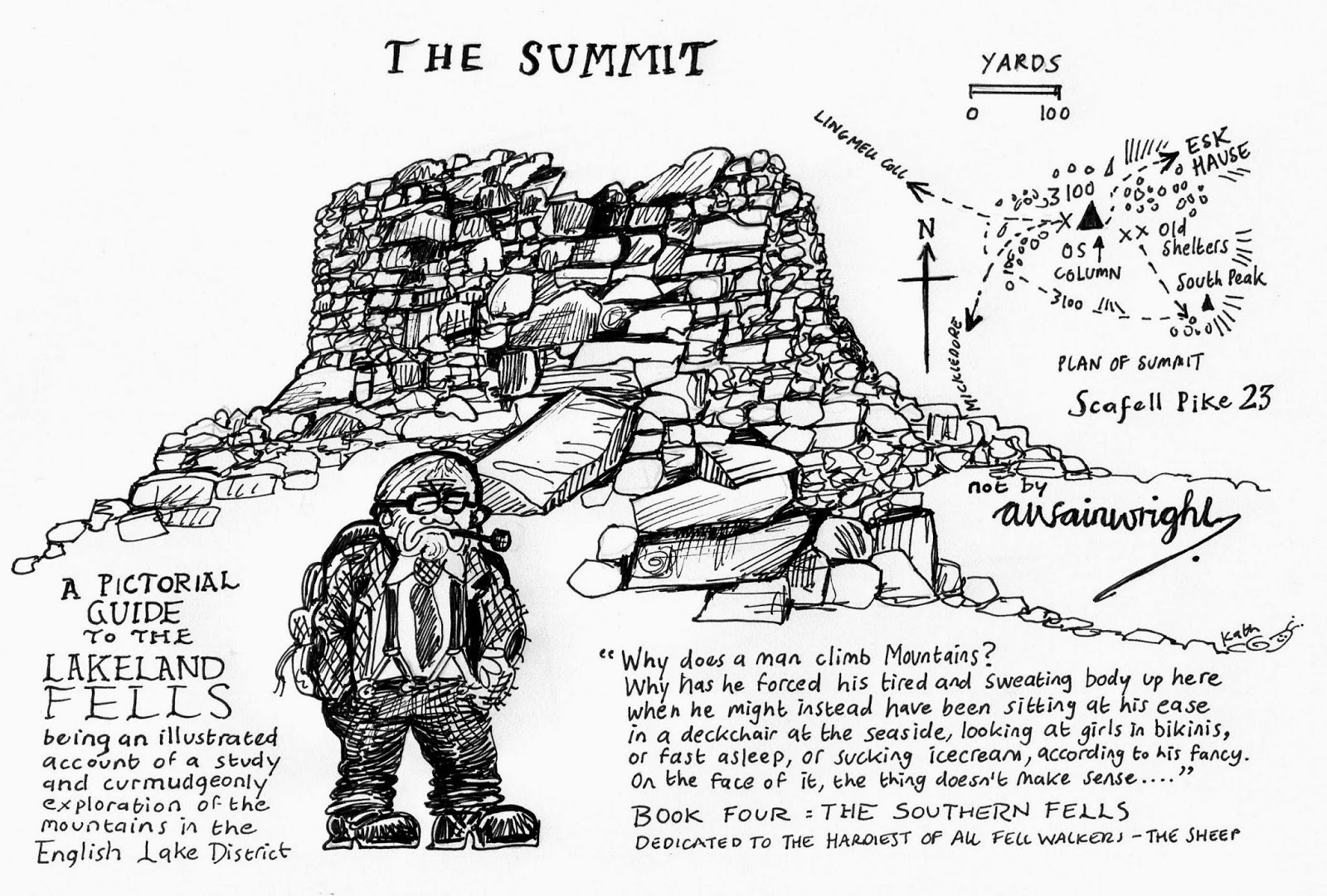 Kath's Arty Blog Scafell Pike & Alfred Wainwright