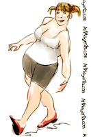 An itching knee is a gesture drawing by Artmagenta fingerpainted on an iphone.