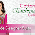 Readymade Designer Dresses By Kessi Fabrics | Khushi 2 Salwar Kameez | Cotton Embroidered Collection
