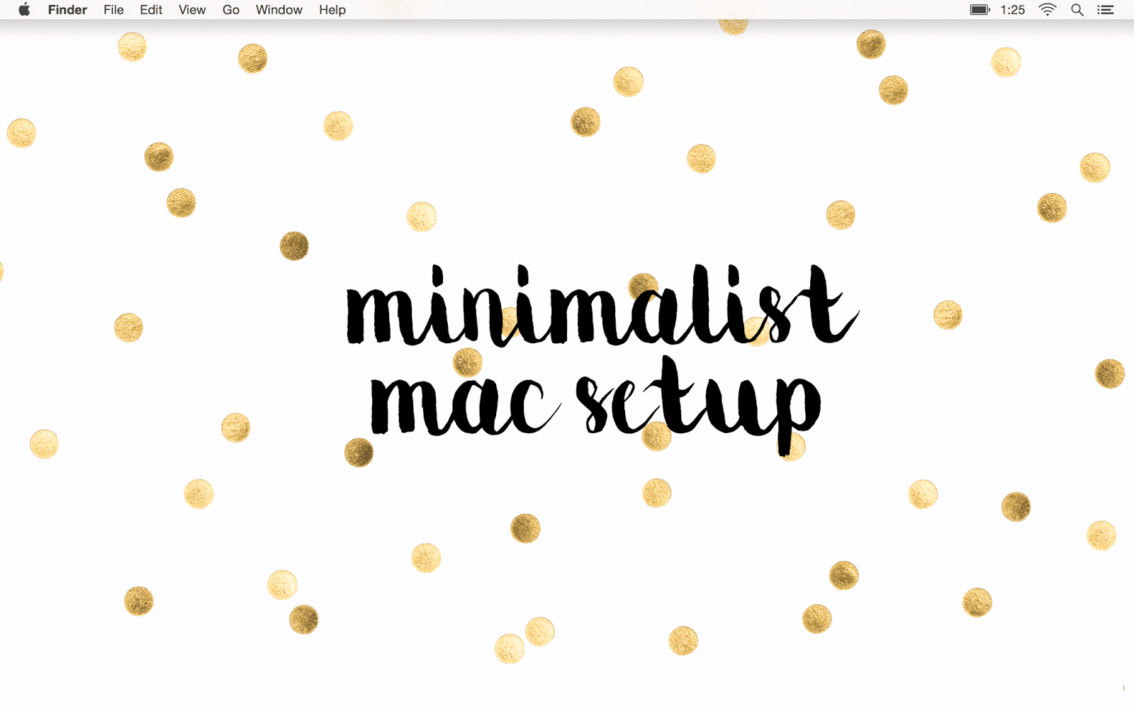 Minimalist Mac Setup Project Mnmlst