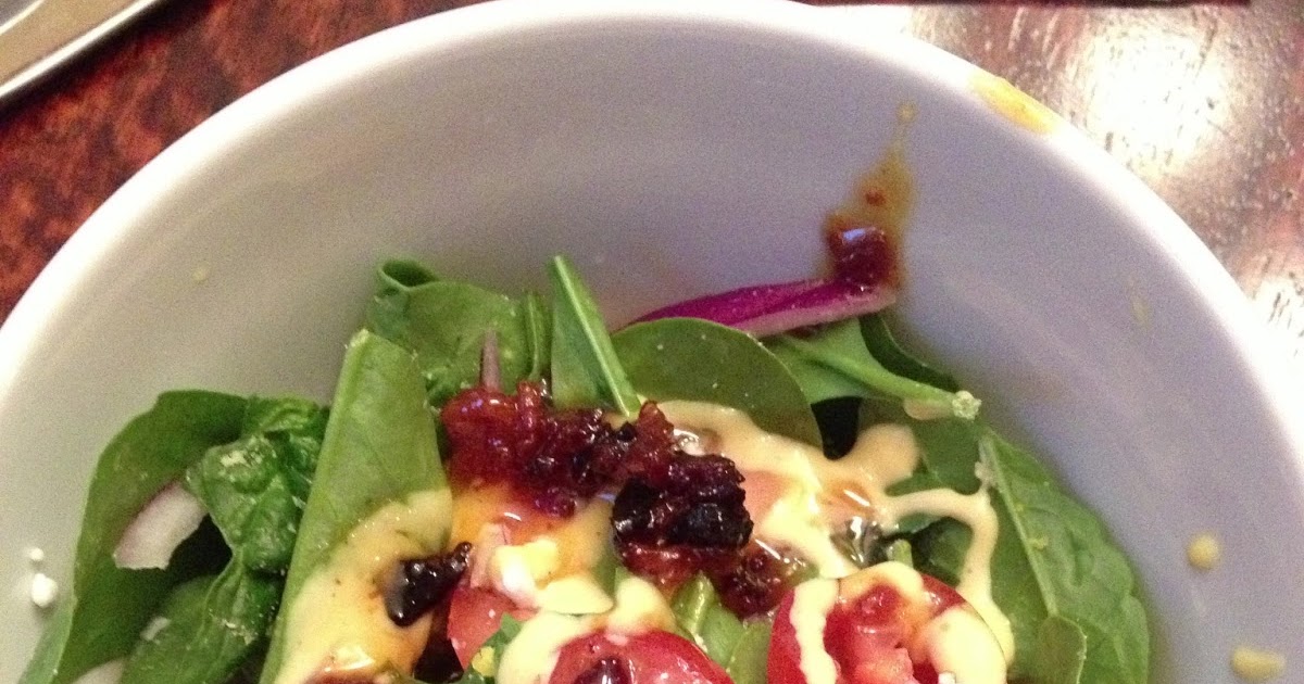 designer bags and dirty diapers Spinach Salad with Warm Bacon Dressing