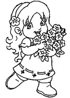 desenho de menina para colorir