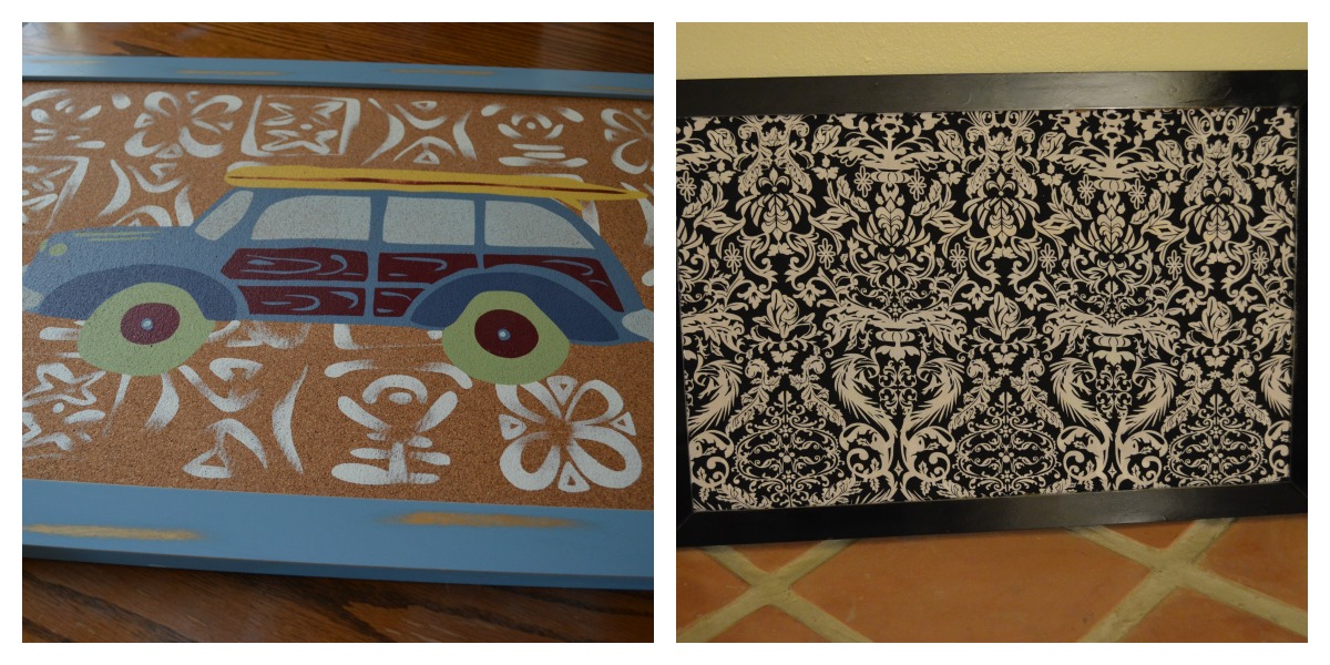 Yours, Mine & Ours Damask Bulletin Board Redo