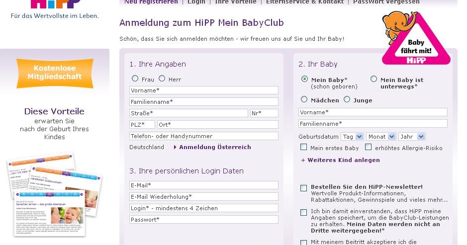 Happy Baby Mami Babyclubs Hipp Mein Baby Club