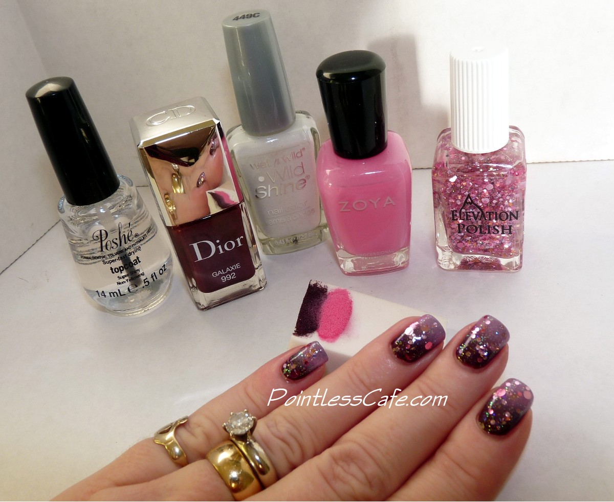 10. Hombre Gradient Nail Art with Rhinestones - wide 7