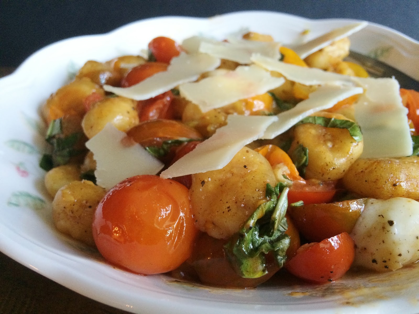 My Tiny Oven Pan Fried Gnocchi with Sautéed Tomatoes & Boccaccini