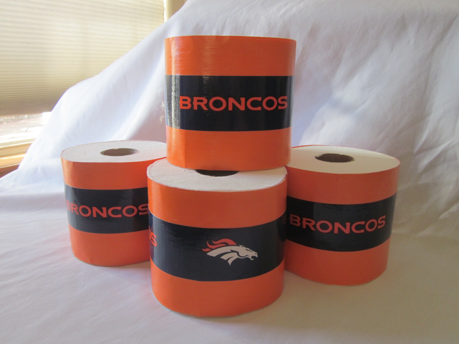 Stamping, Crafting and Having Fun Broncos toilet paper covers