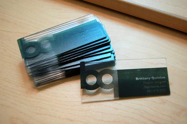 creative plastic business card designs