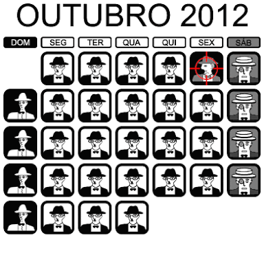Calendário pessoano: Outubro de 2012