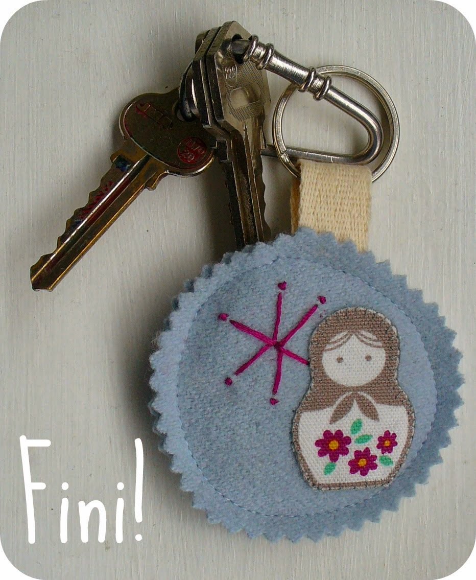 Make. Life. Beautiful. Easypeasy appliqué cute keyring tutorial