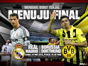 Jadwal Real Madrid VS Borussia Dortmund 2013