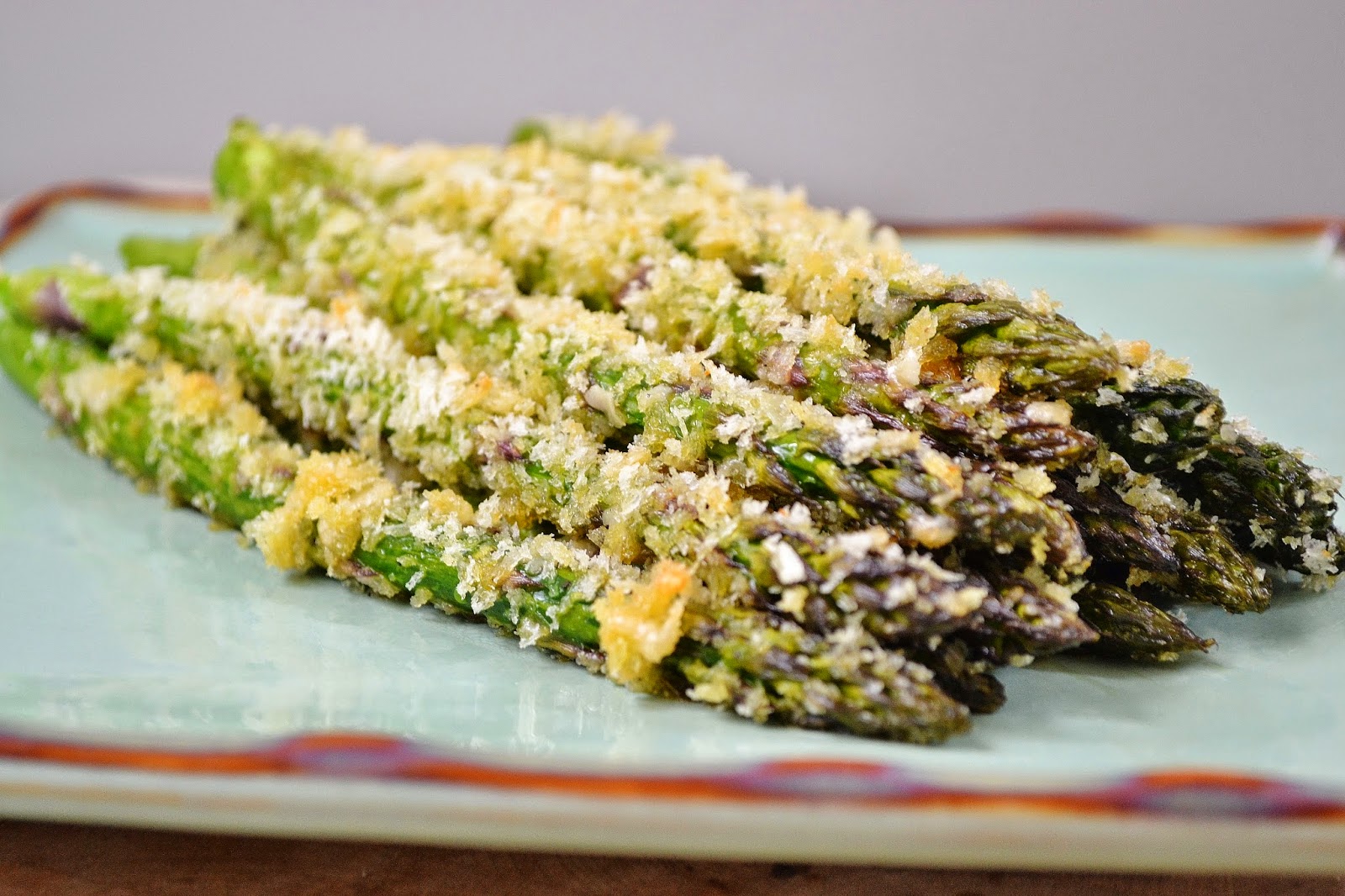 ...with a lil' twist Panko + Parmesan Baked Asparagus "Fries"