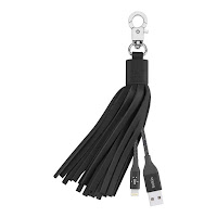 Belkin MIXIT↑ Lightning-to-USB Leather Tassel iPhone Charger in Black