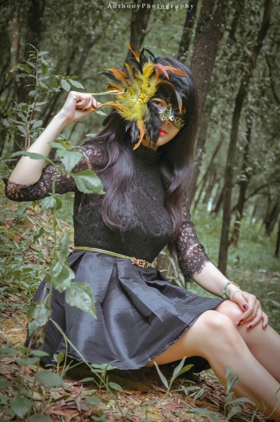 Phạm Quỳnh Vân Anh với trang phục Halloween