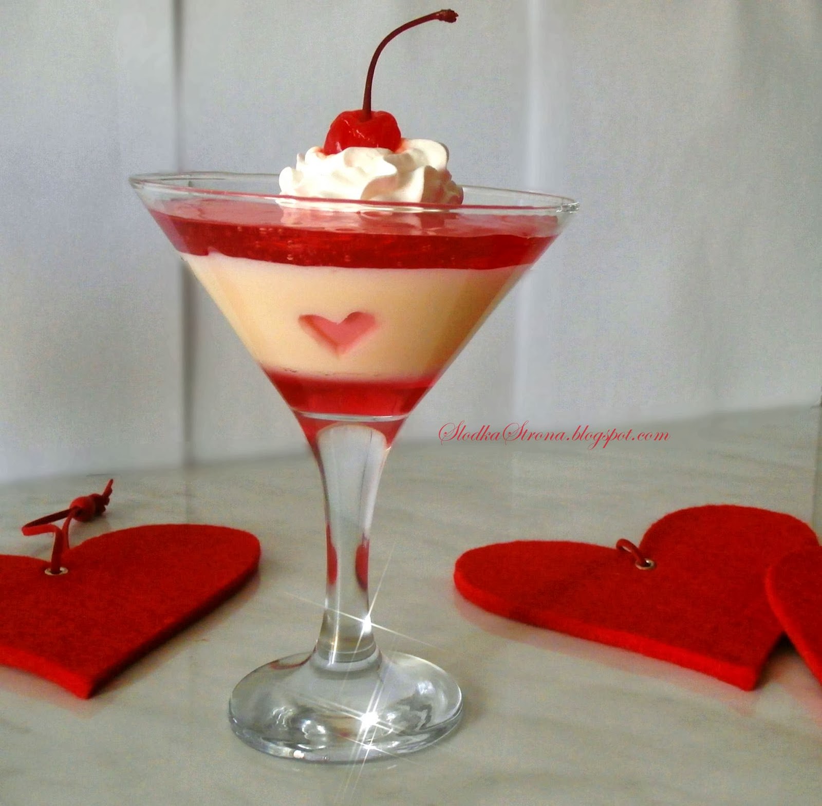 Deser z Mlekiem Skondensowanym na Walentynki - Przepis - Słodka Strona