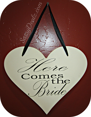 here comes the bride sign for ring bearer heart shape