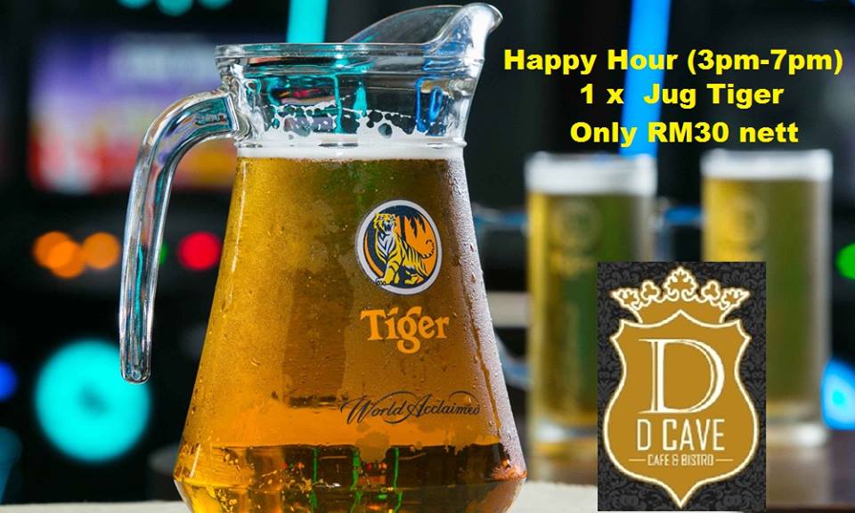 Happy Hour - 1 Jug Tiger only RM 30 nett