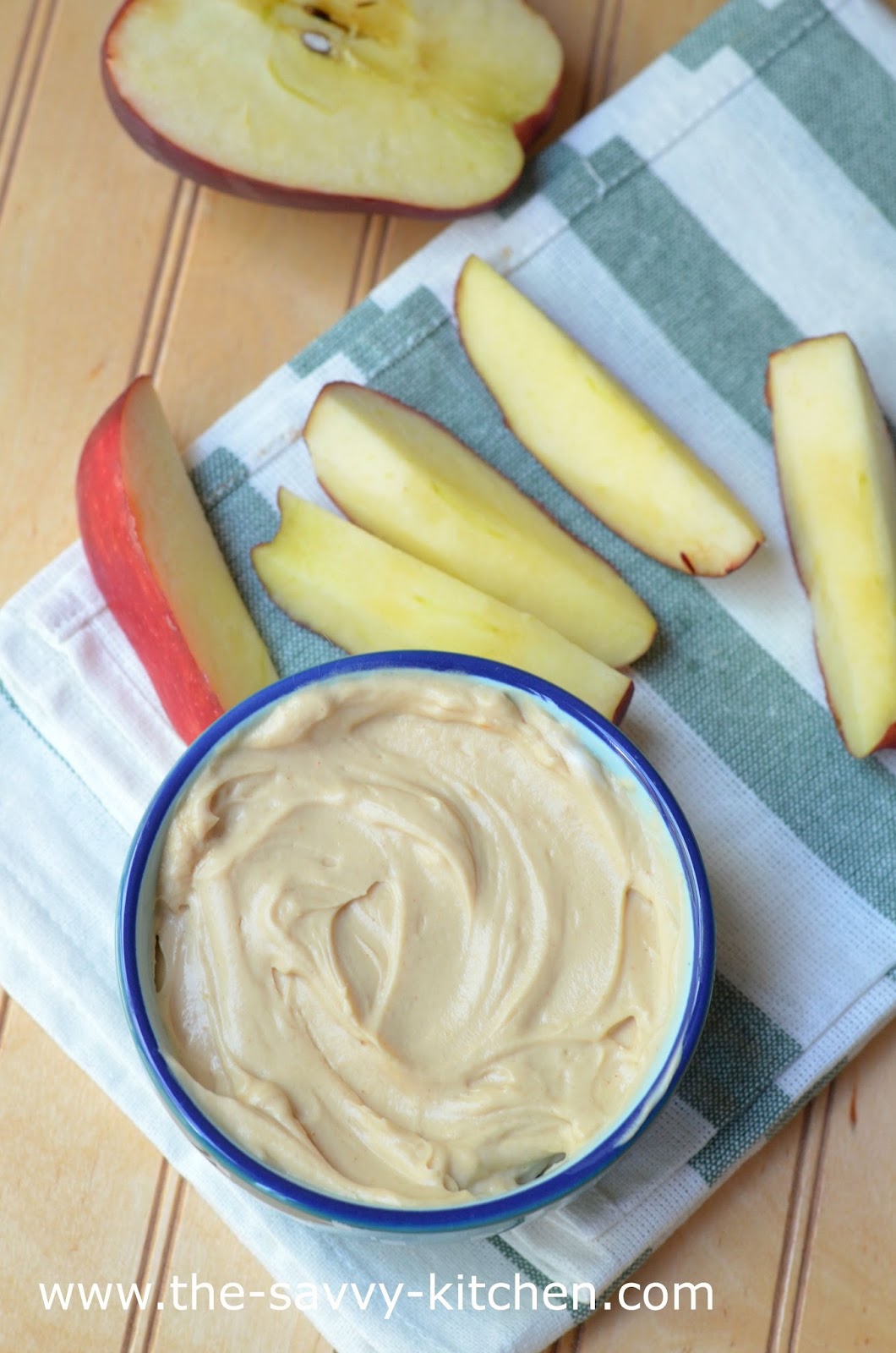 The Savvy Kitchen Peanut Butter Fruit Dip with Yogurt and Honey