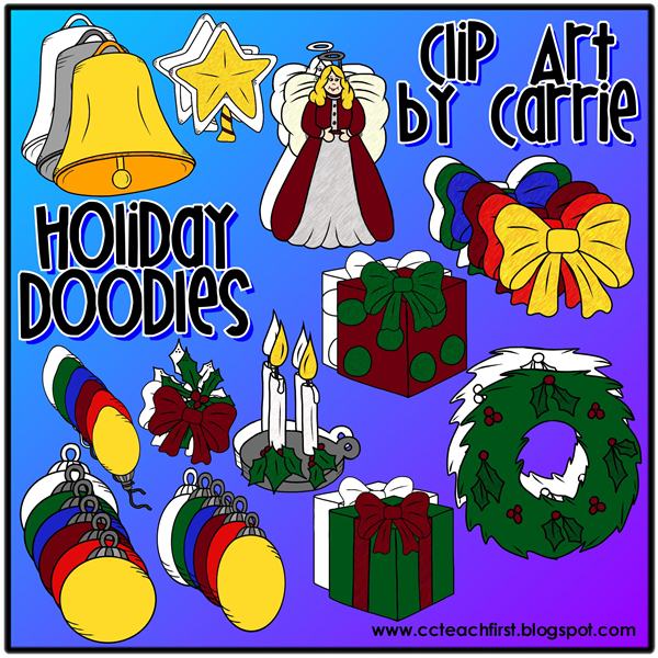 Free christmas holiday clipart, download free christmas holiday clipart png images, free Clip Art by Carrie Teaching First: Holiday Doodles and FREEBIE Ornaments