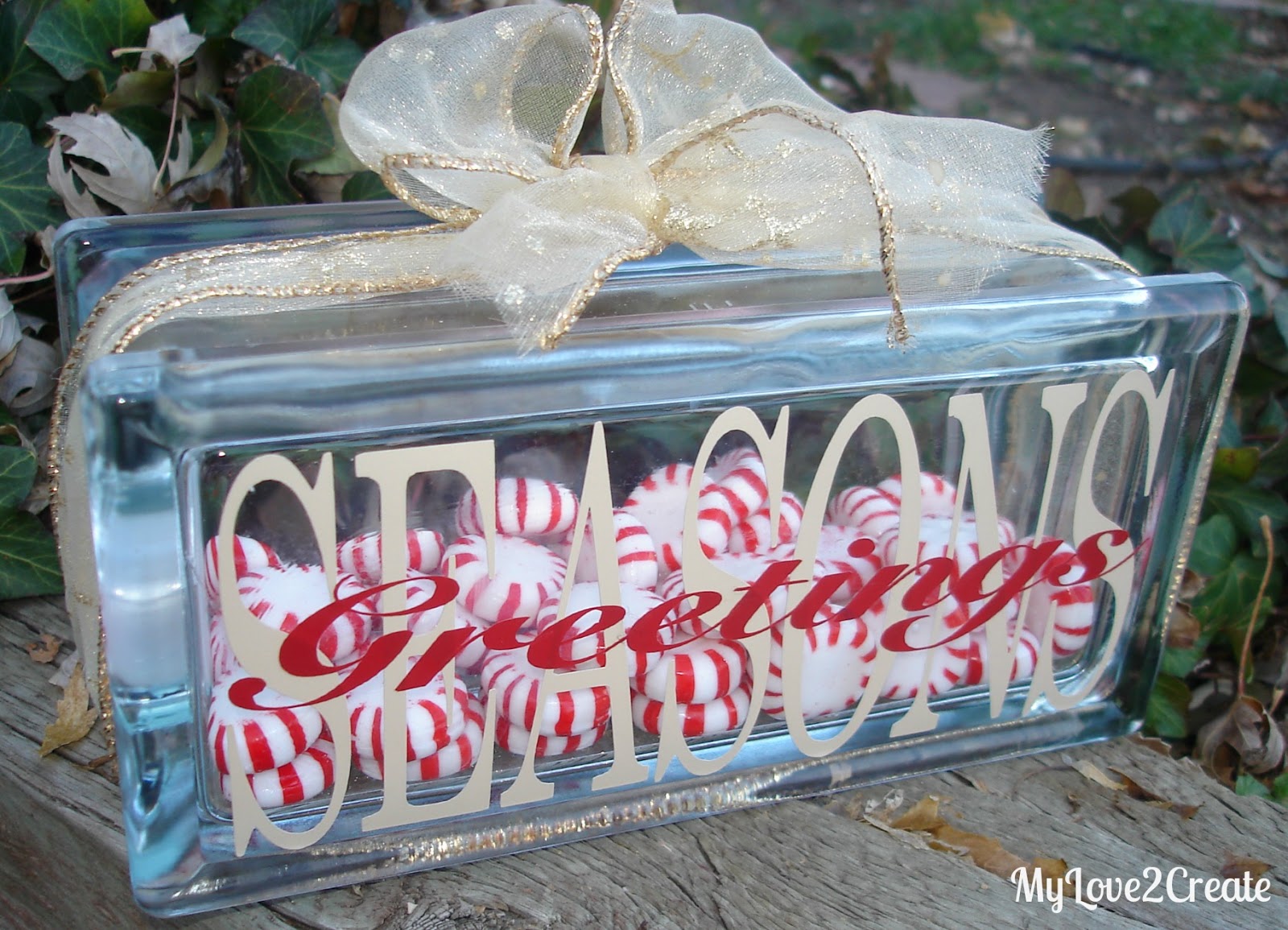 Christmas Glass Block My Love 2 Create