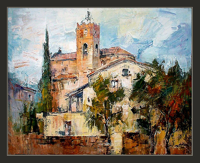 SANTA EULALIA DE RONÇANA-PINTURA-PAISATGES-CATALUNYA-QUADRES-PINTOR-ERNEST DESCALS