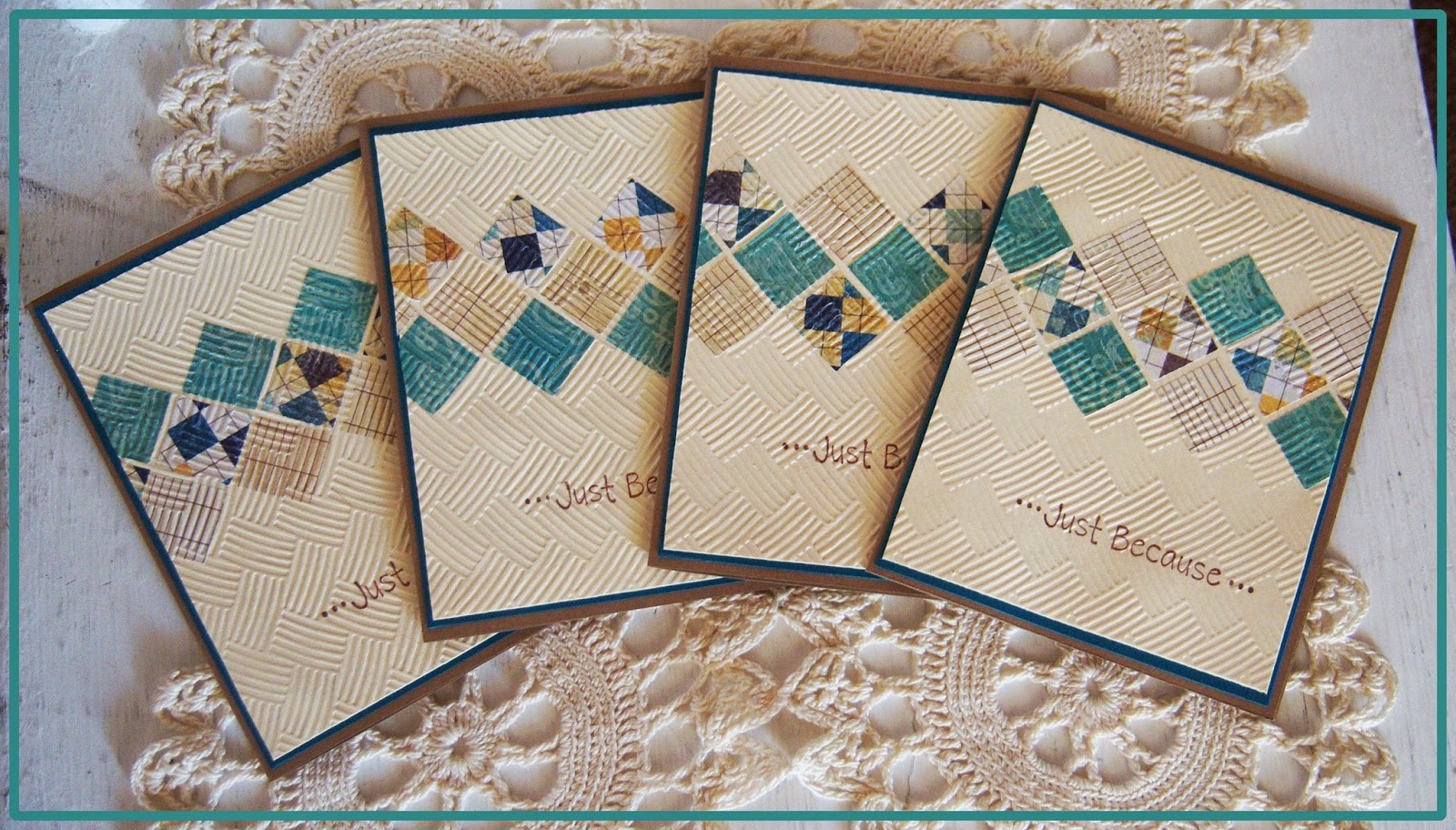 Shoregirl's Creations Just Because Quilt Cards