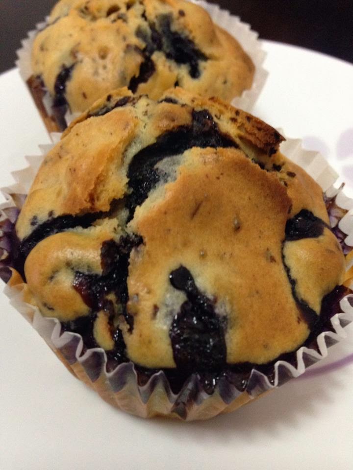 Easy blueberry chocolate muffin without mixer By Sin Wei Baking's
