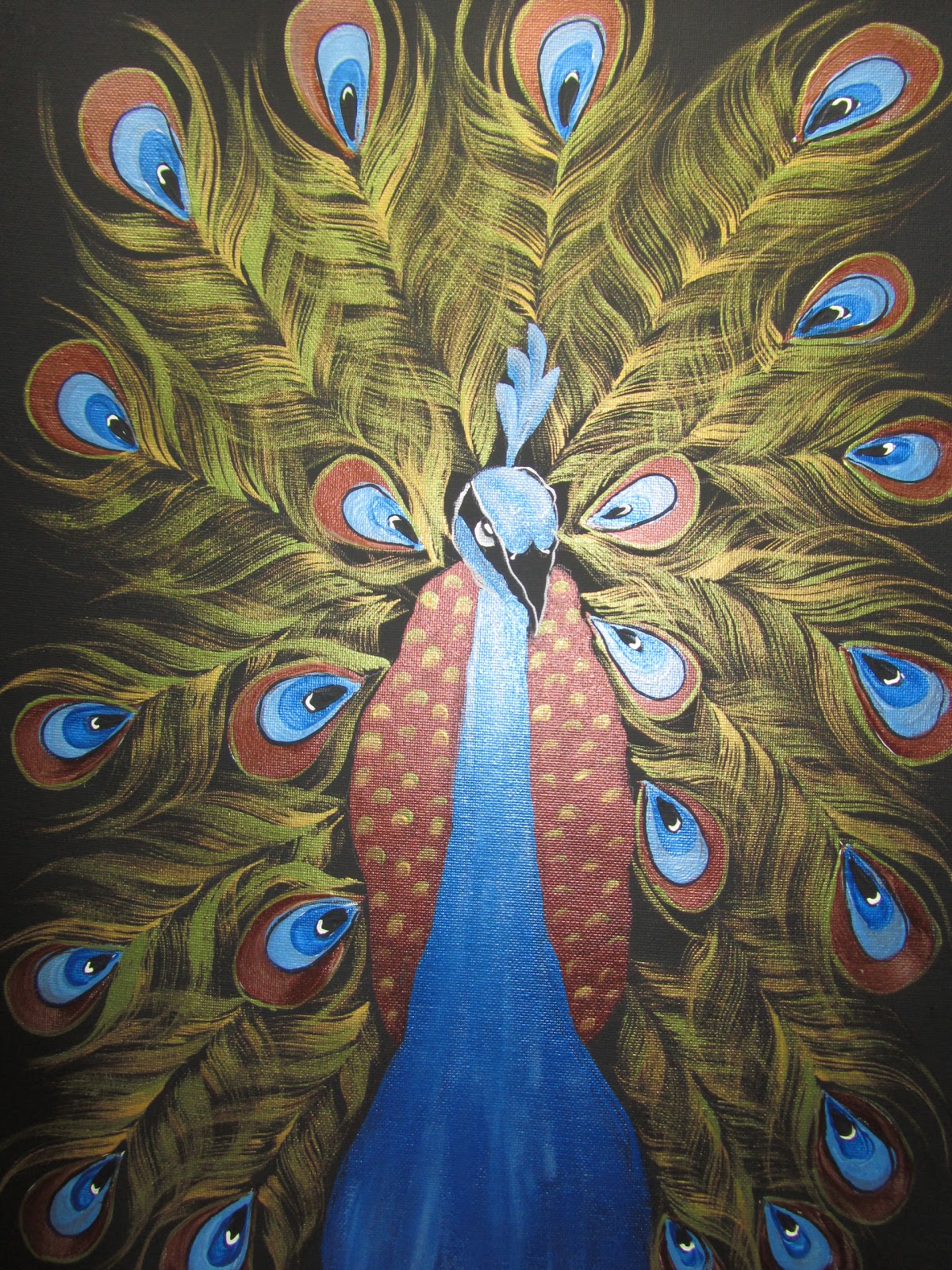 Archie&#039;s World: Peacock painting