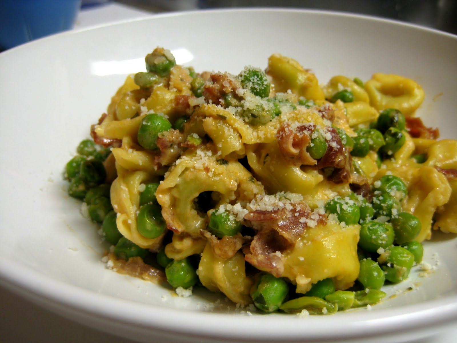 Tart Reform: Tortellini with Peas and Prosciutto
