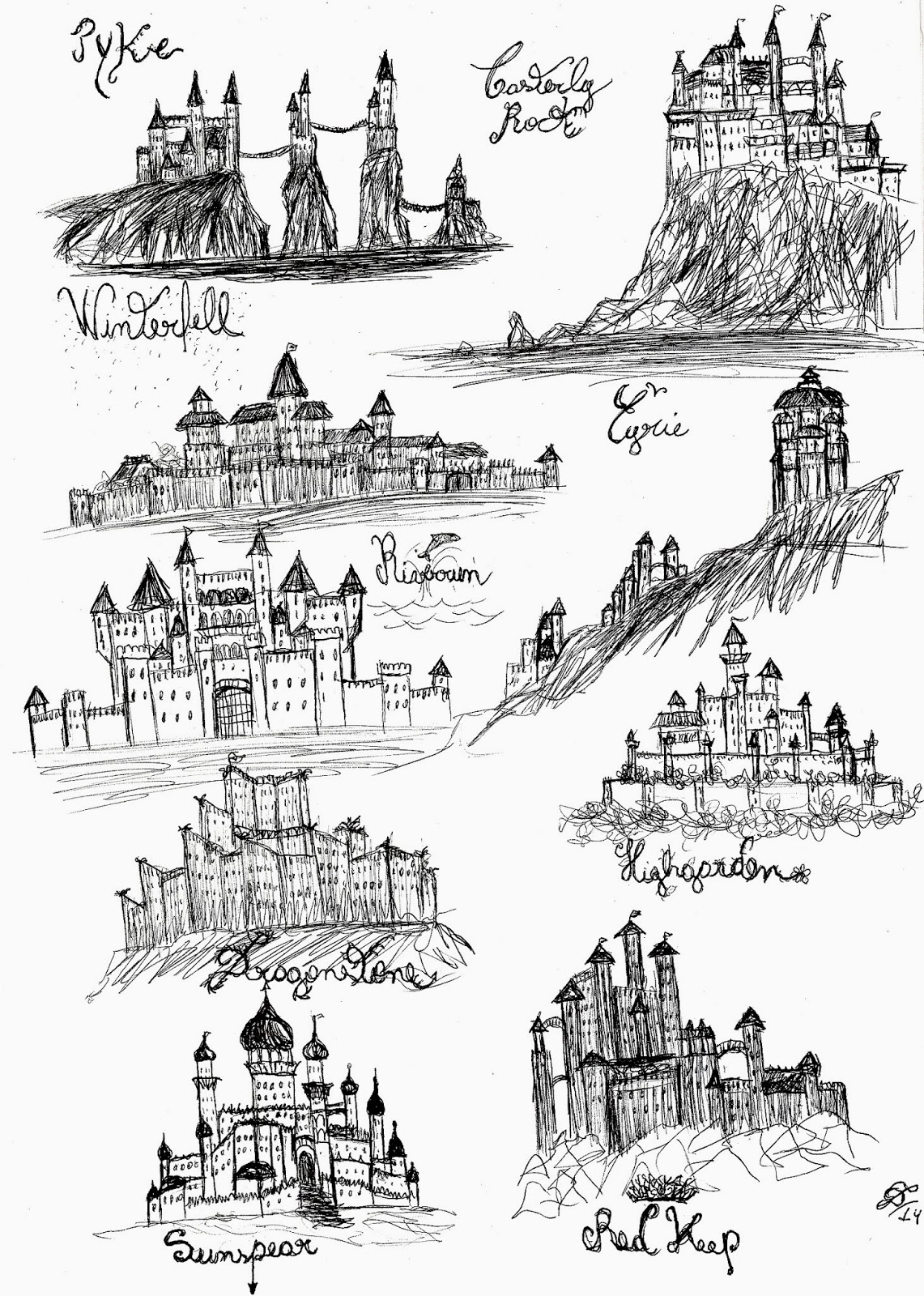 Castelos de Westeros / Westeros castles by D.K.M.