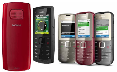 informatie en technologie nokia mobiele telefoons c2 00 en x1 01