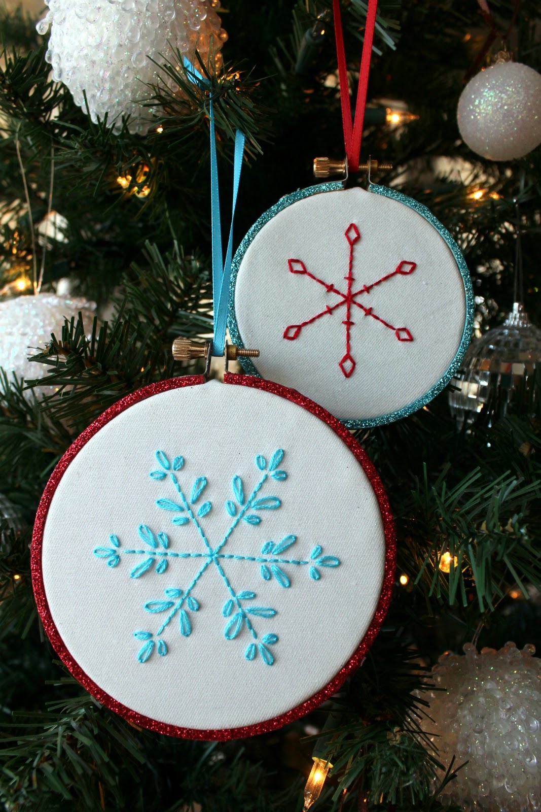 Stitching snowflake pattern Stitching snowflake pattern