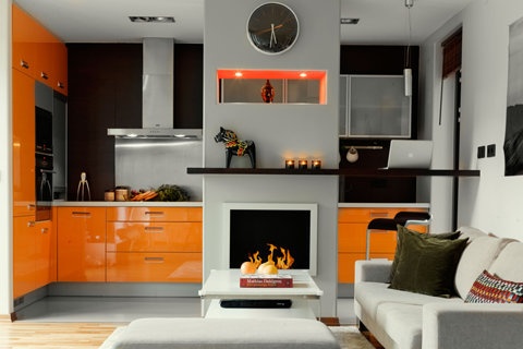 ESTUDIO DE COCINAS CJR: INSPIRACION COCINAS "NARANJA"- COCINAS CJR LEÓN