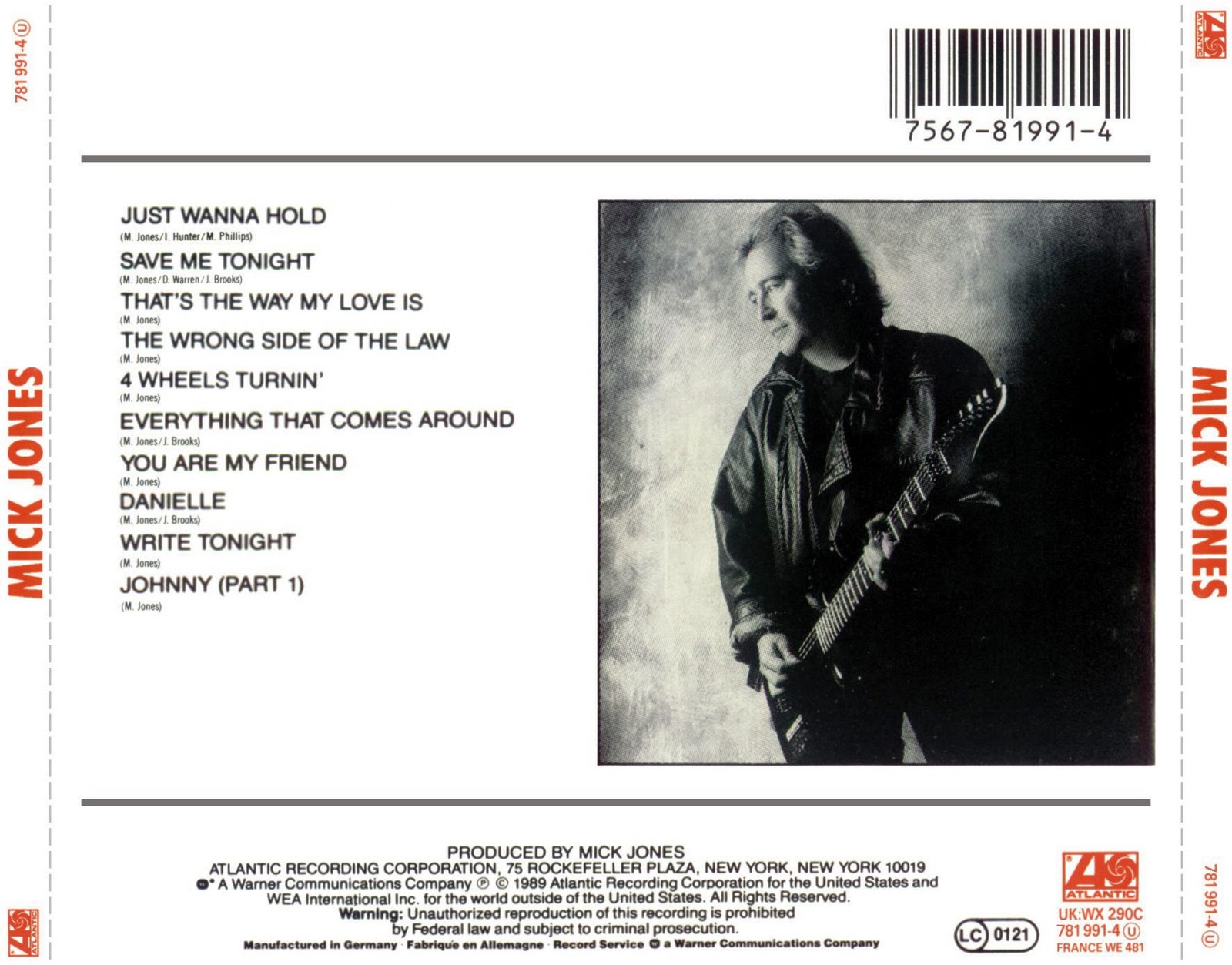 AOR Night Drive MICK JONES (exForeigner) Mick Jones