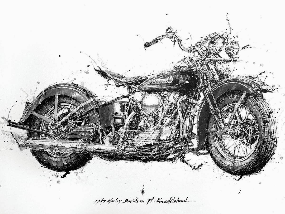 Racing Cafè Motorcycle Art Makoto Endo