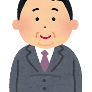 太った中年男性のイラスト（肥満）