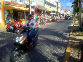 Motorcycle on Isla Mujeres