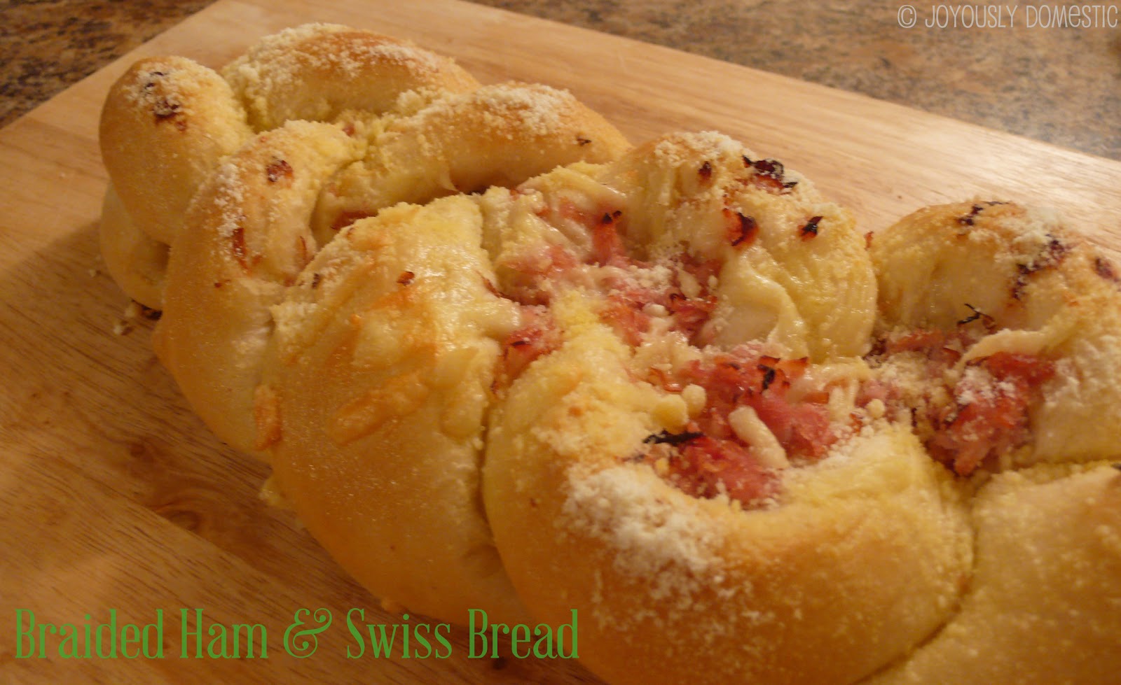 Joyously Domestic Braided Ham & Swiss Bread
