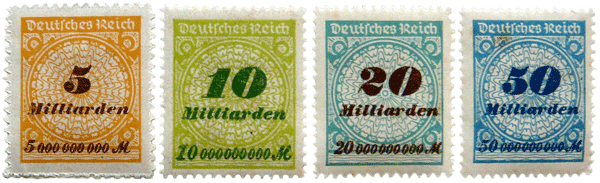 Résultat de recherche d'images pour "avant guerre timbre allemand surchargé inflation"