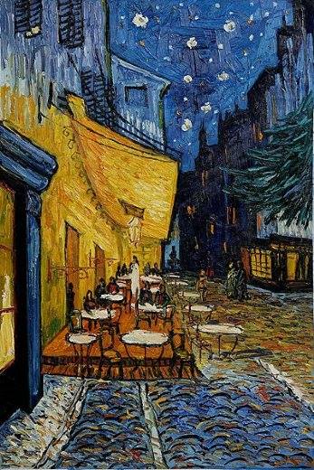 Flitto Content شرفة مقهى في الليل مع لا تصدق سر معاني