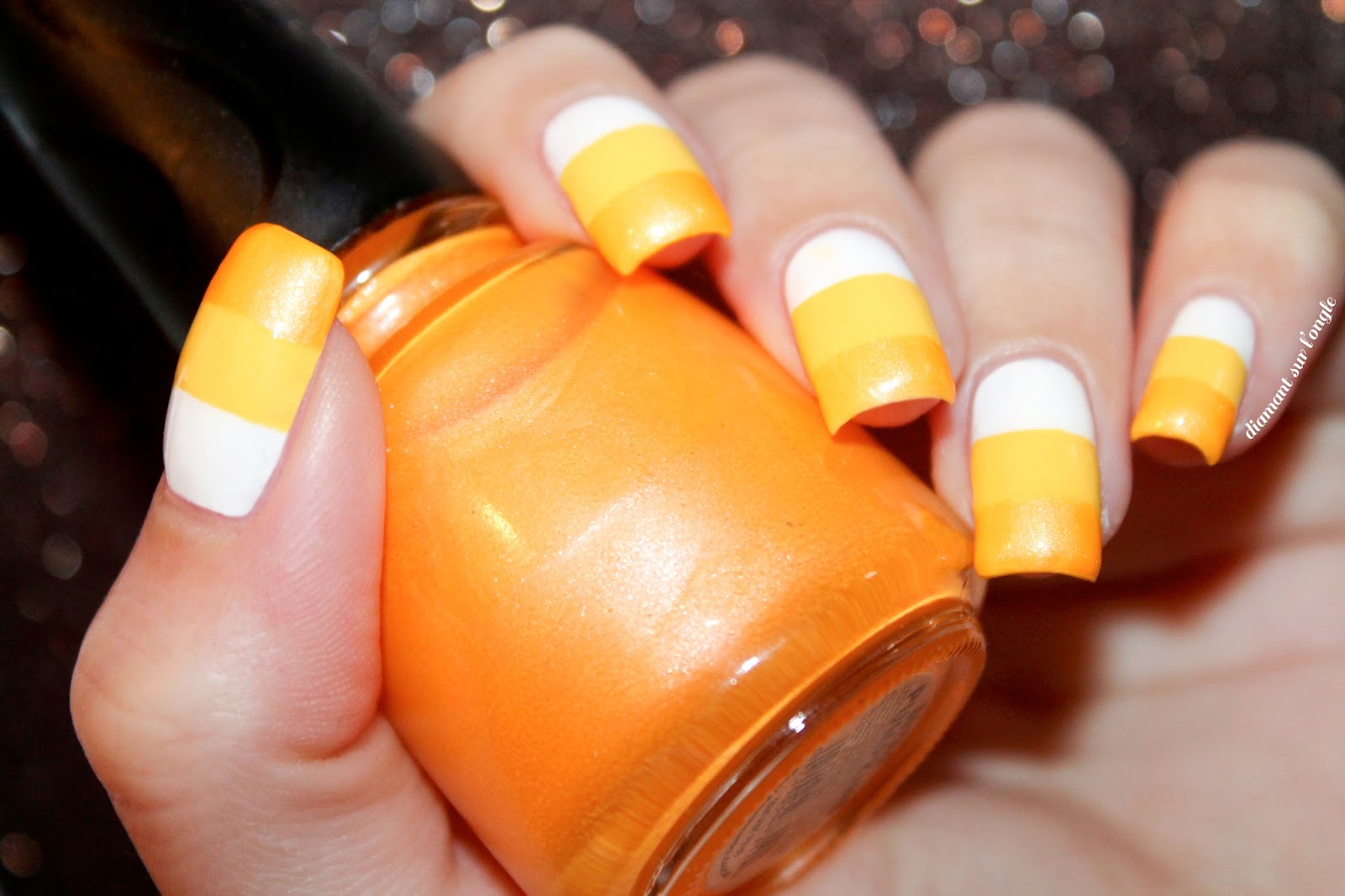 9. Candy Corn Nail Art for Beginners - wide 8