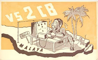 vs2cb Vintage QSL Cards From Malaya